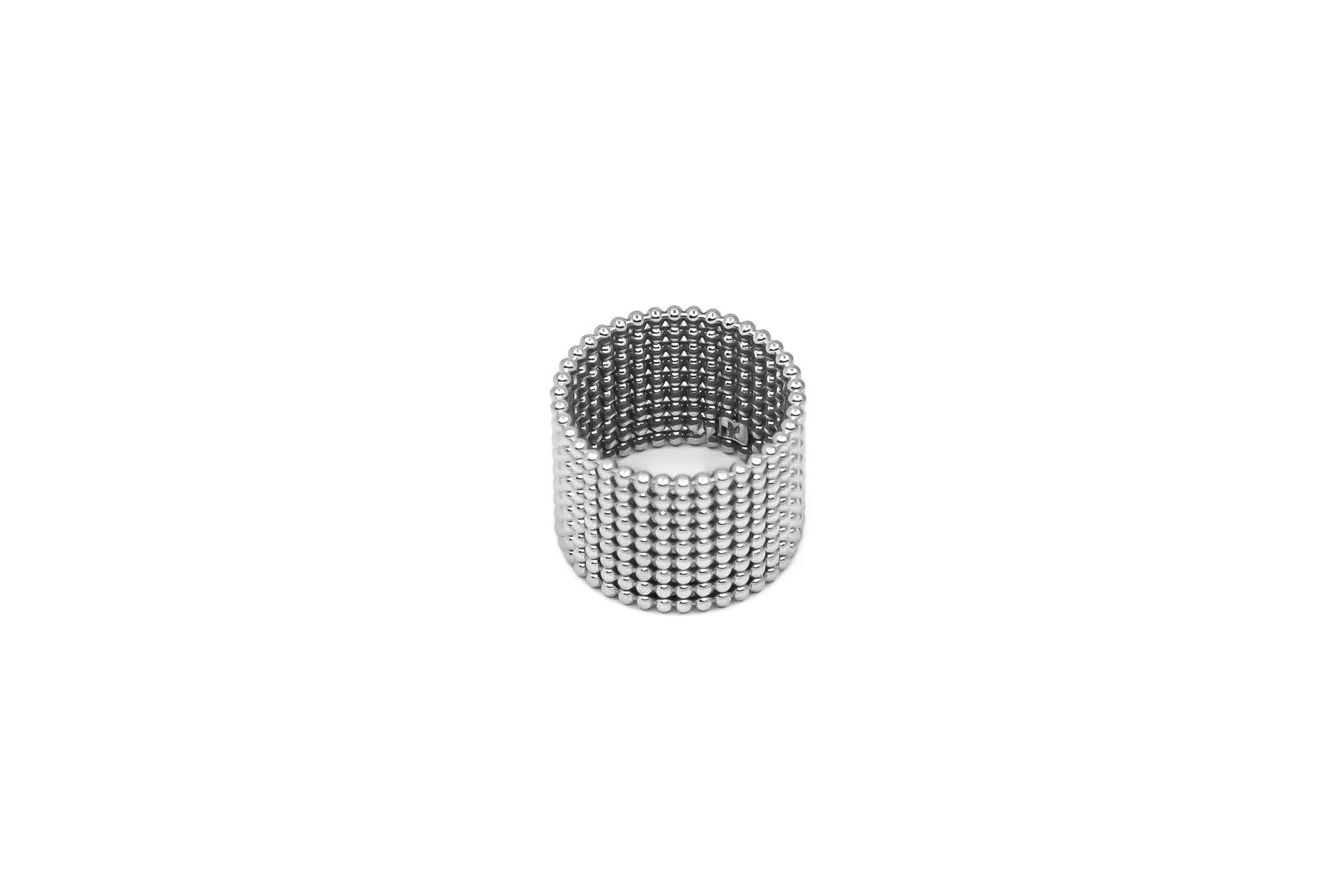 For Sale:  Mesh Band Ring in Platinum by Mohamad Kamra 3