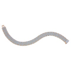 Mesh-Armband aus 18 Karat Roségold mit Diamanten