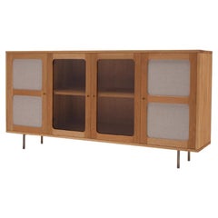 Mesh Buffet 180cm - Chapa de Roble Natural - Madera de Roble Macizo