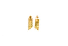 Mesh Drop Earrings in 18kt Gold