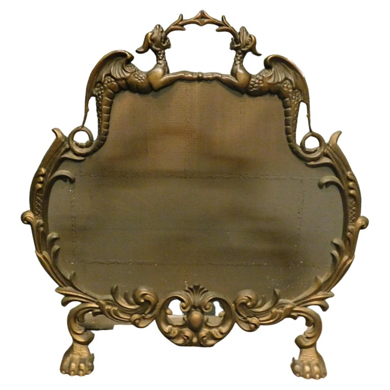 Mesh Spark Arrestor, with Dragons and Animalistic Paws, Vintage, from