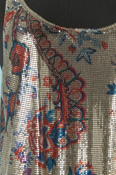 Mesh tank top with flower print Paco Rabanne by Julien Dossena (NEW with tag)