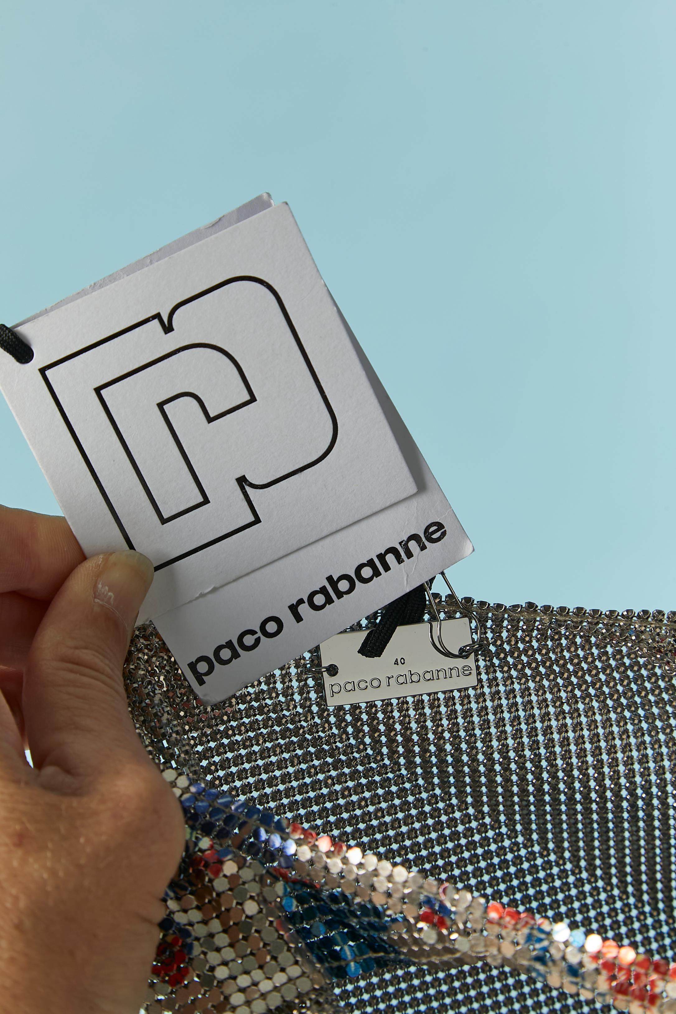Canotta in rete con stampa floreale Paco Rabanne by Julien Dossena (NUOVA con etichetta) in vendita 2