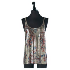 Mesh tank top with flower print Paco Rabanne by Julien Dossena (NEW with tag)