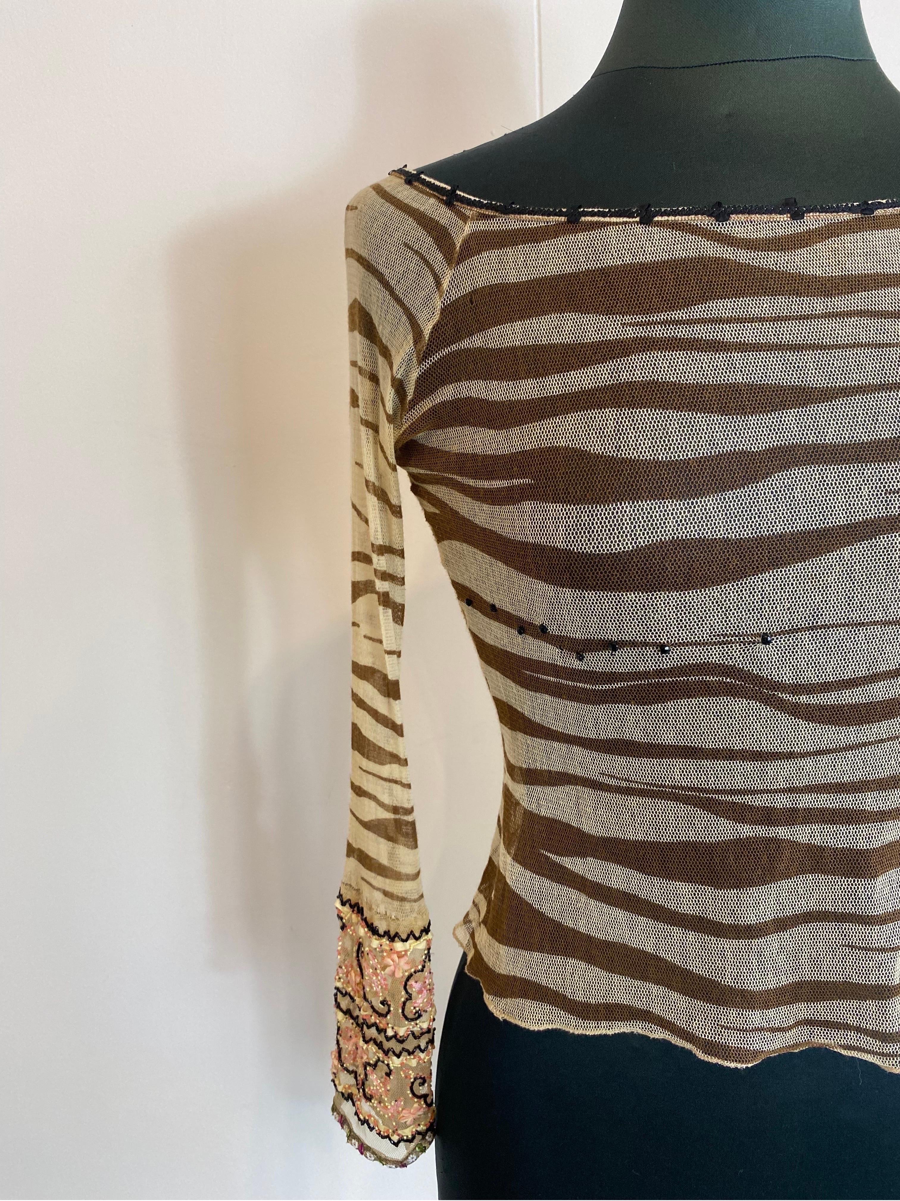 Mesh top animalier Blumarine Ss 2000 2