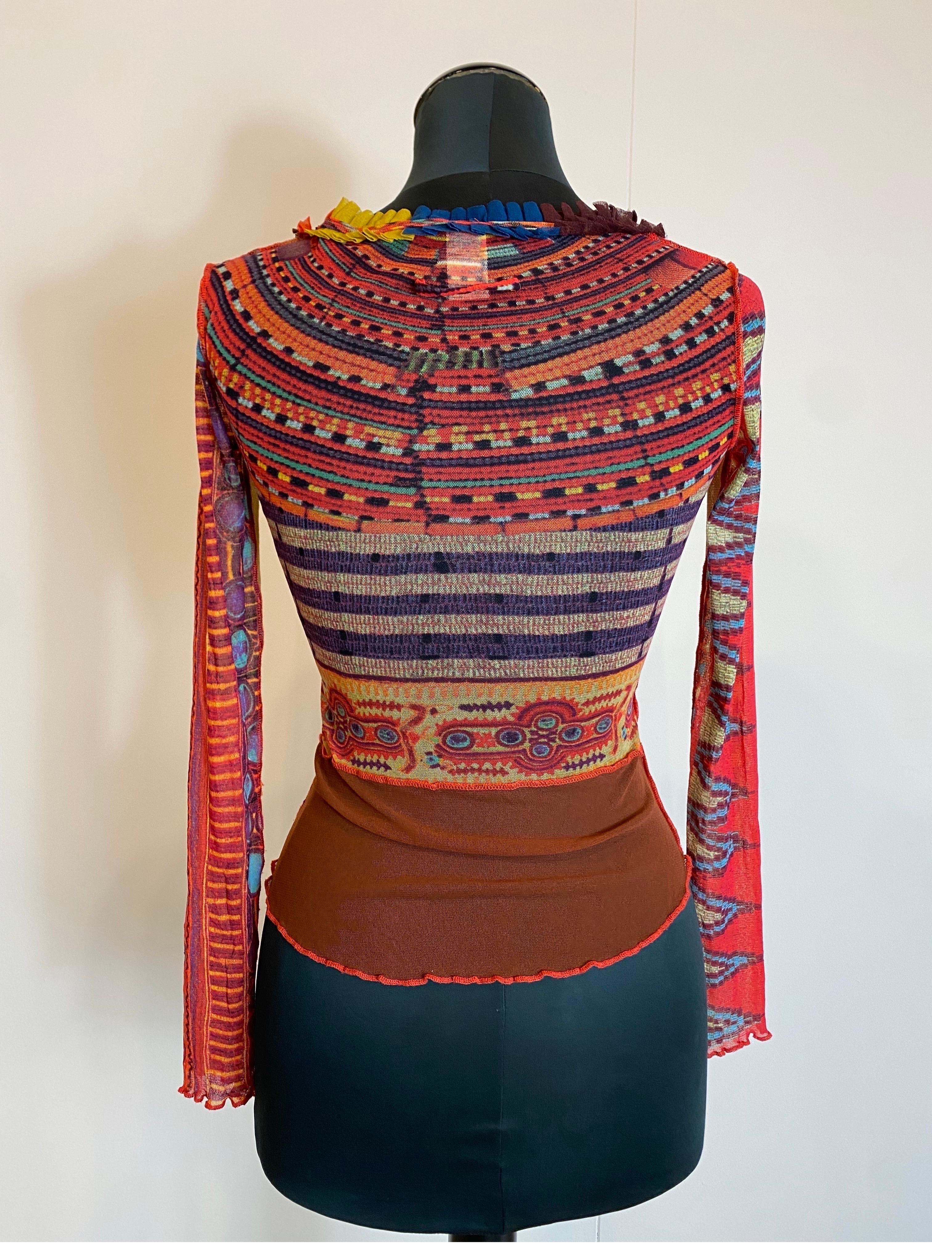 Mesh top tribal Jean Paul Gaultier 90s In Excellent Condition In Carnate, IT