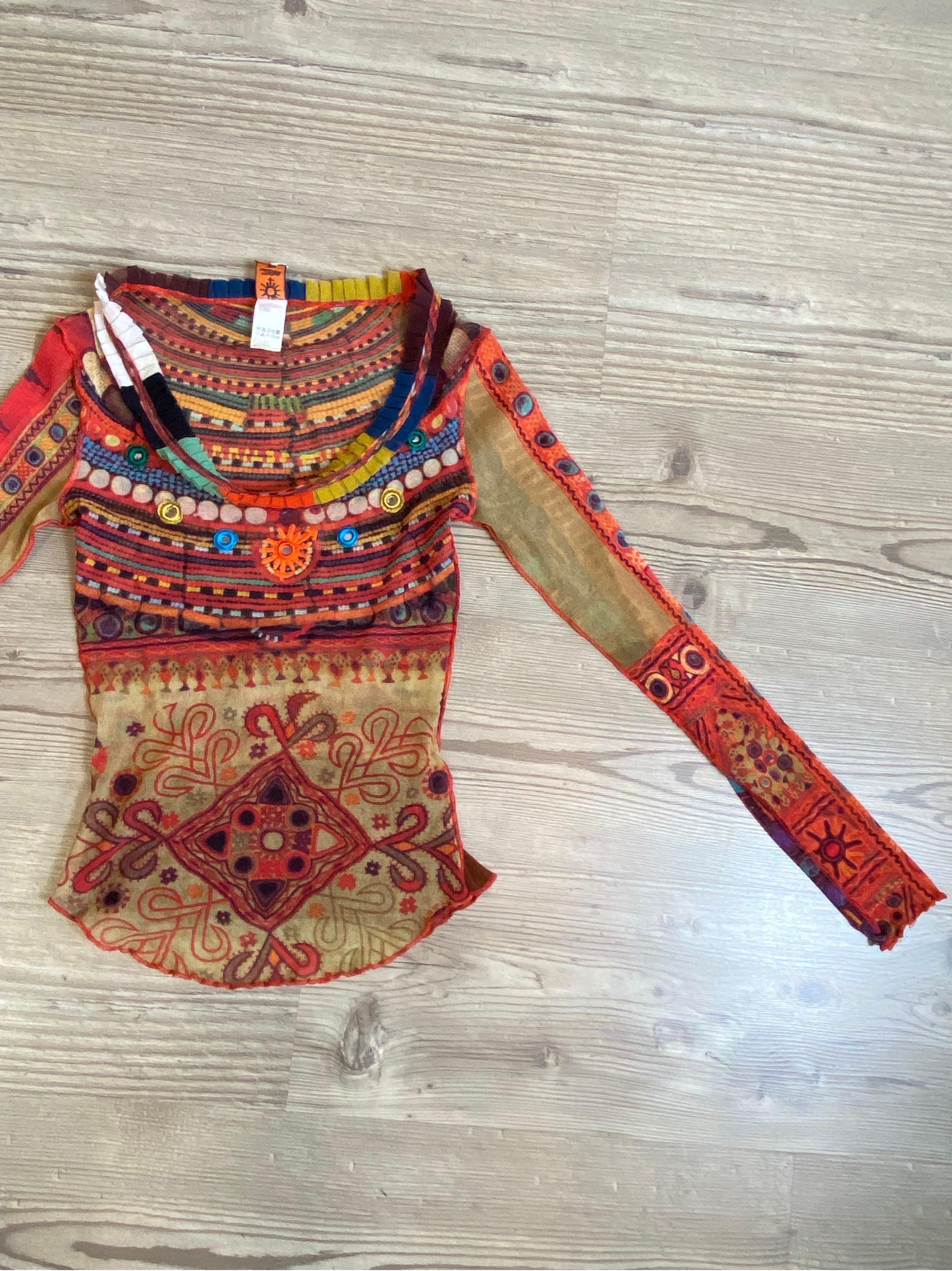 Mesh top tribal Jean Paul Gaultier 90s 4