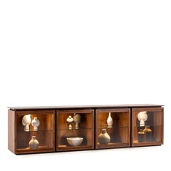 Madia modulare con 4 contenitori e ante in vetro di Gabriele Cappelletti