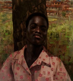 Bunmi - Siglo XXI, Contemporáneo, Retrato figurativo, Uniforme escolar, Naturaleza