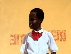 Cravatta rossa - 21° secolo, Contemporaneo, Ritratto figurativo, Uniforme scolastica