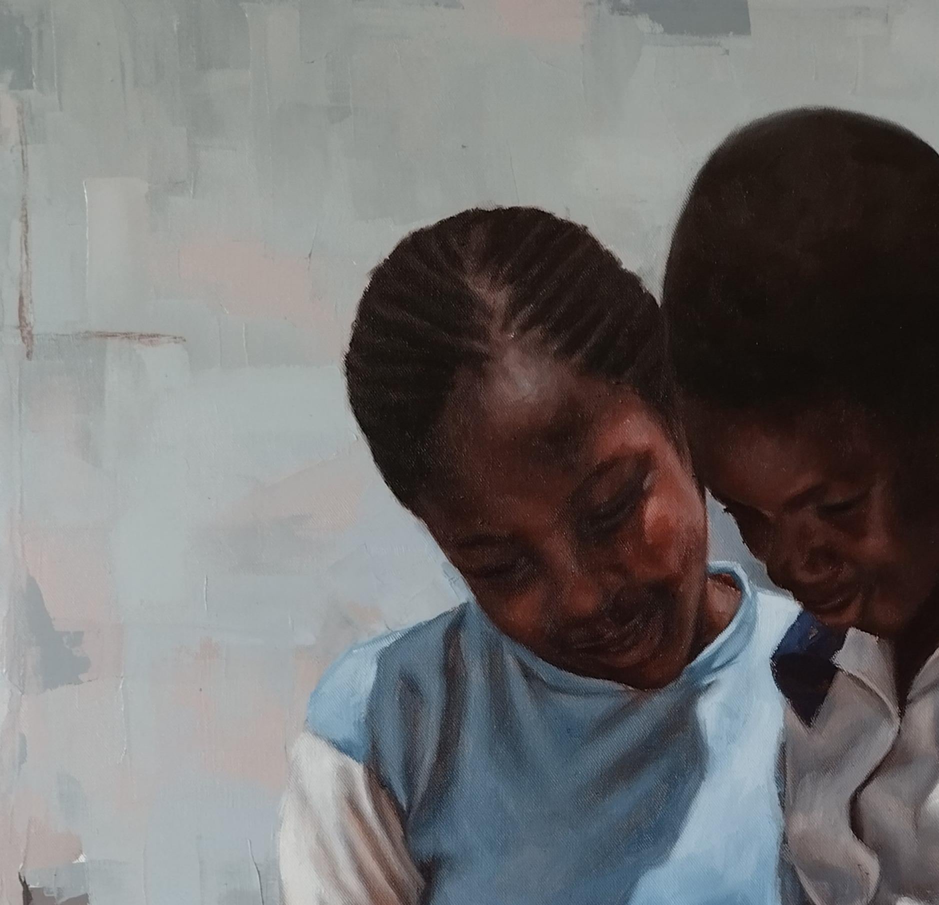 Líder de hoy - Siglo XXI, Contemporáneo, Retrato figurativo, Uniforme escolar - Painting de Meshach Charity