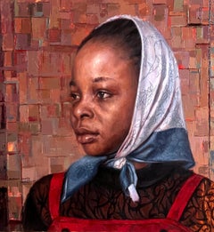 Veiled Contemplation - 21st Century, Contemporary, Figurative Portrait, Women