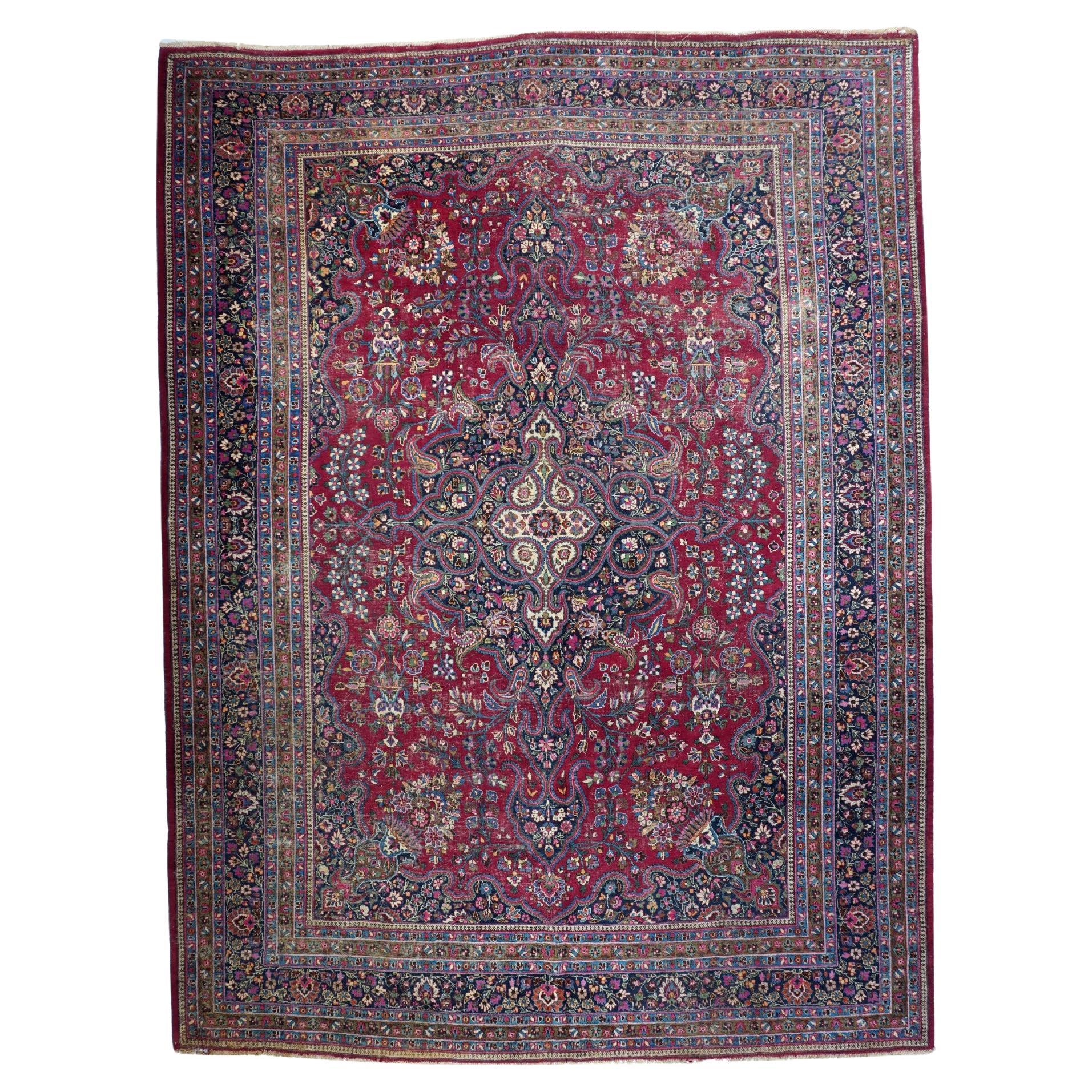 Vintage Meshad Rug 10'4'' x 13'10'' For Sale