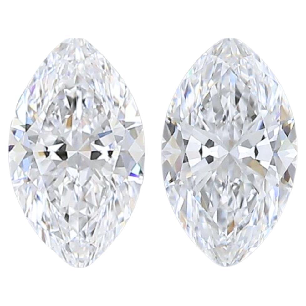 Mesmerizing 1.00ct Ideal Cut Natural Pair of Diamonds - GIA Certified