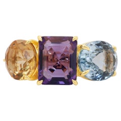 Topaz Three-Stone Rings
