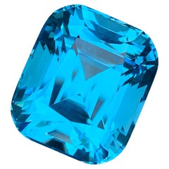 Mesmerizing 44.80 Carats Loose Swiss Blue Topaz Cushion Shape