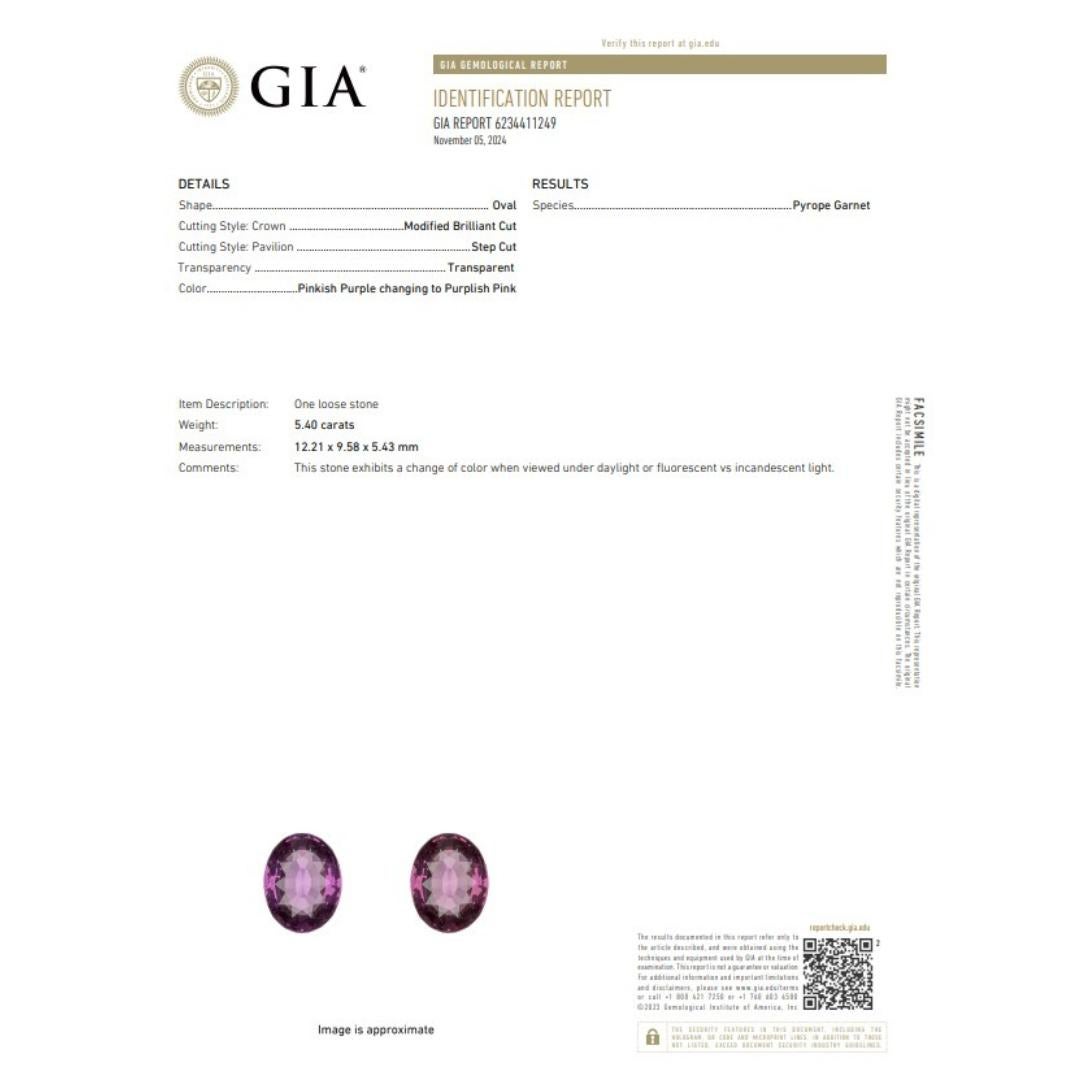 Incredibile anello da cocktail con granato e diamanti da 6,49 carati in oro bianco 18 ct. in vendita 1