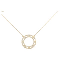 Mesmerizing Diamond Circle Pendant 1.25 Carat Diamond Necklace