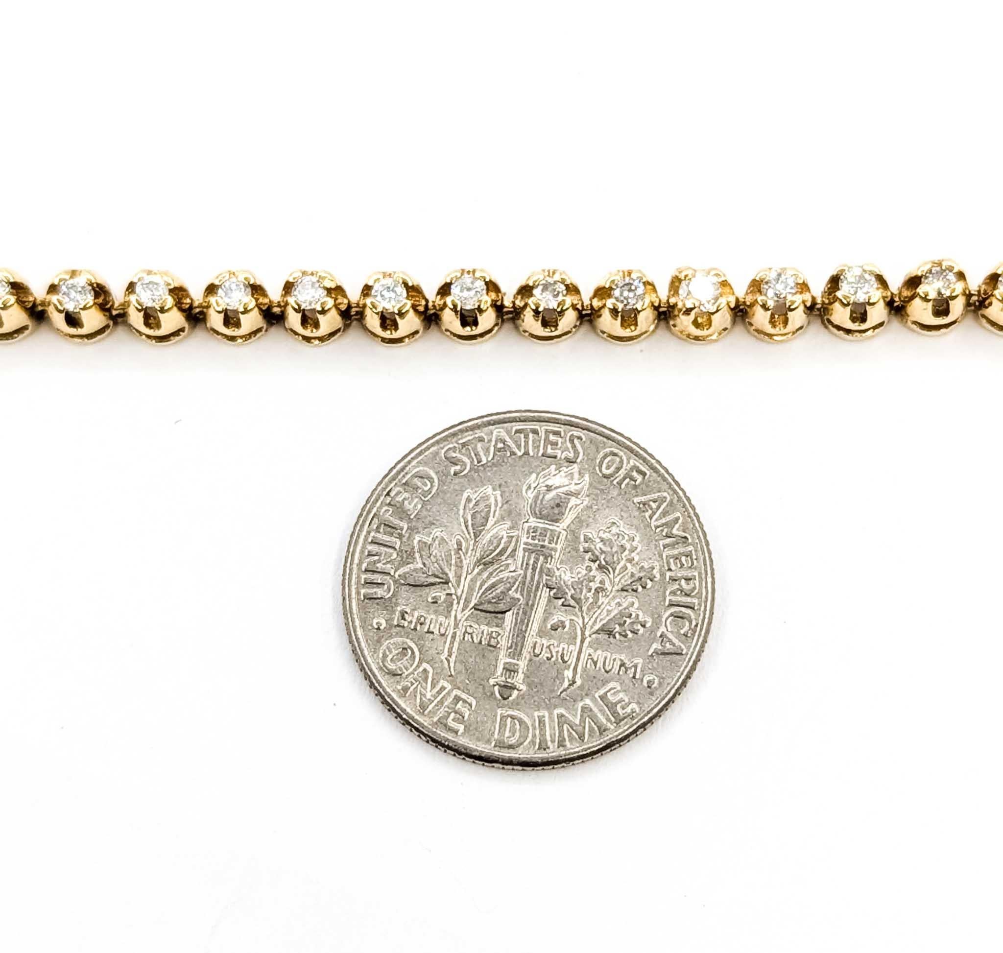 Mesmerizing Diamond Radiance Bracelet in 14k Yellow Gold For Sale 3