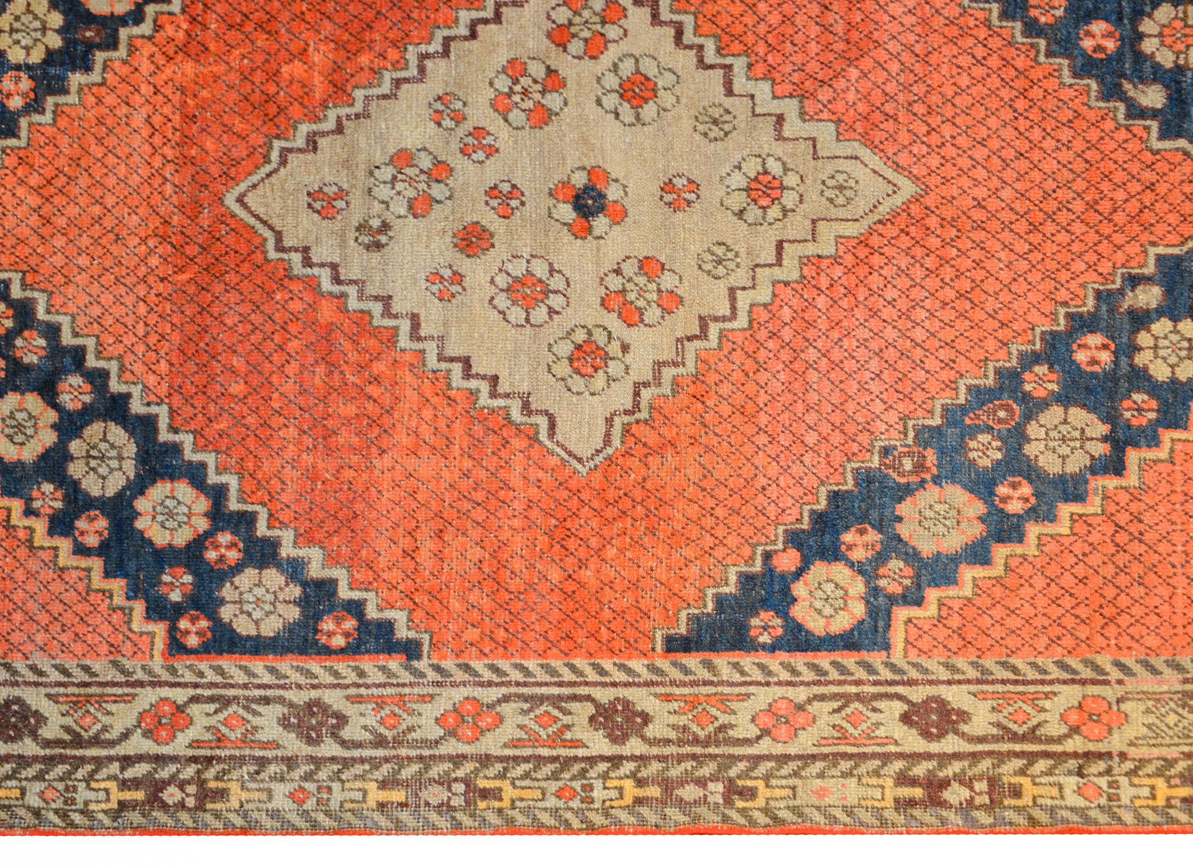 Vegetable Dyed Mesmerizing Early 20th Century Samarkand Rug For Sale