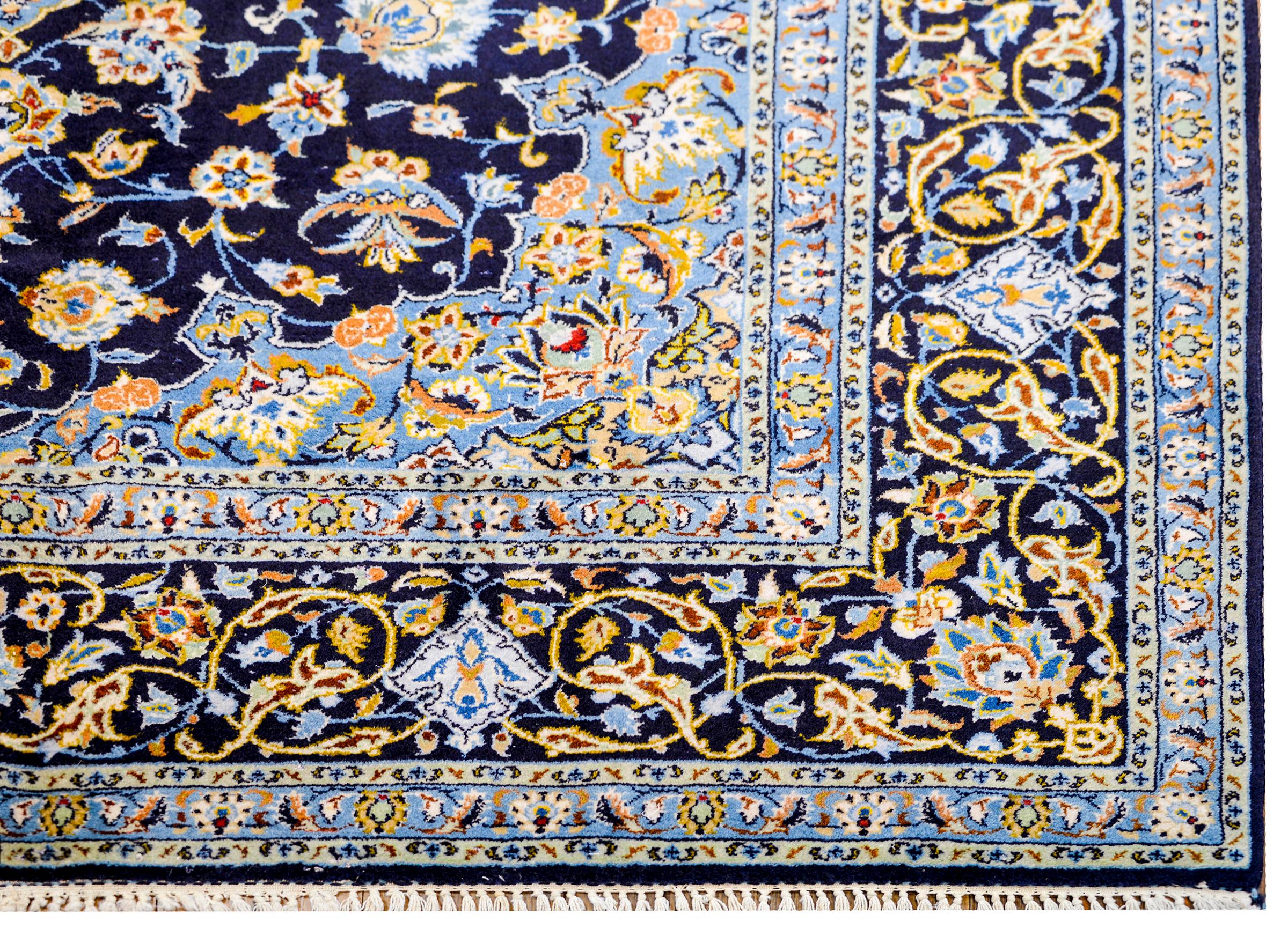 Laine Magnifique tapis de Téhéran du début du XXe siècle en vente