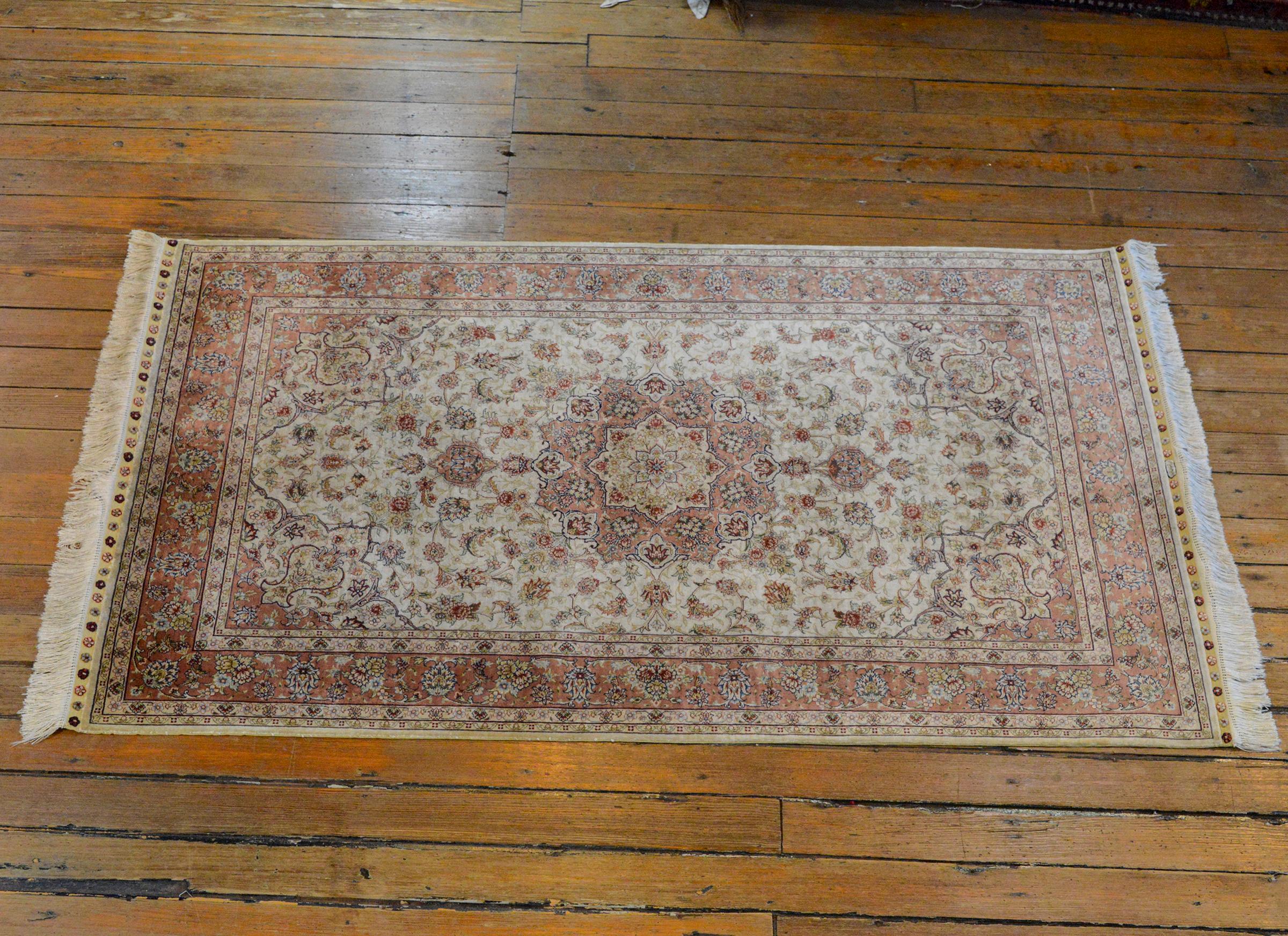 Mesmerizing Egyptian Silk Tabriz Rug For Sale 5