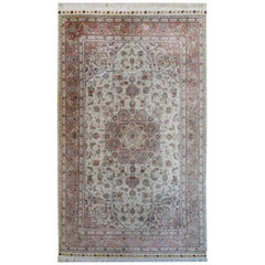 Retro Mesmerizing Egyptian Silk Tabriz Rug