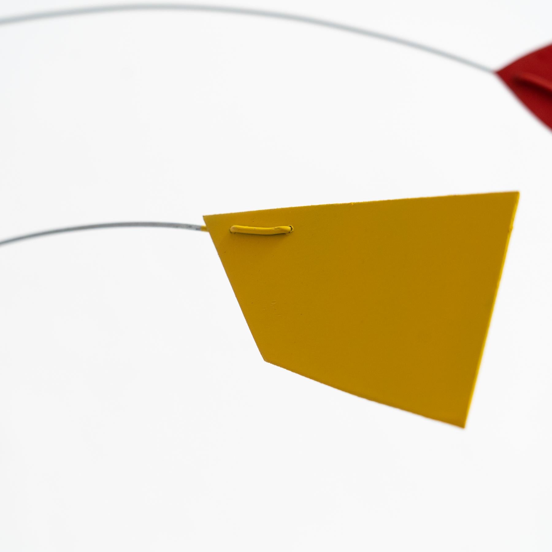 Mesmerizing Kinetics: Iron Sculpture - Painted Motion and Color 5