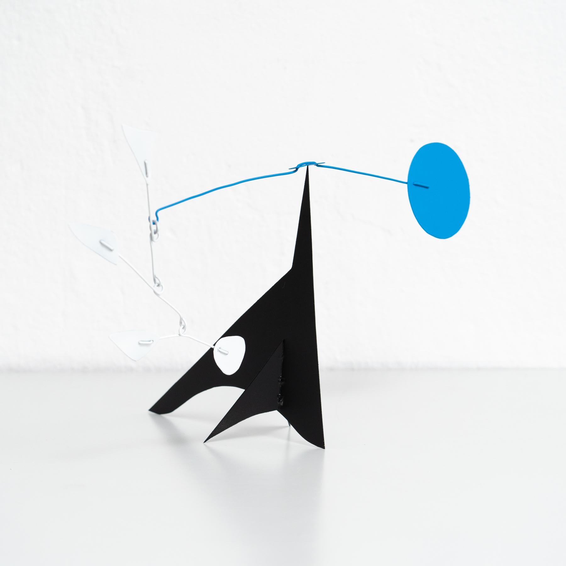 Mesmerizing Kinetics: Iron Sculpture - Painted Motion and Color

Manufactured in France by unknown artist, circa 1990.

In original condition with minor wear consistent of age and use, preserving a beautiful patina.

Materials: 
Metal 

Originating