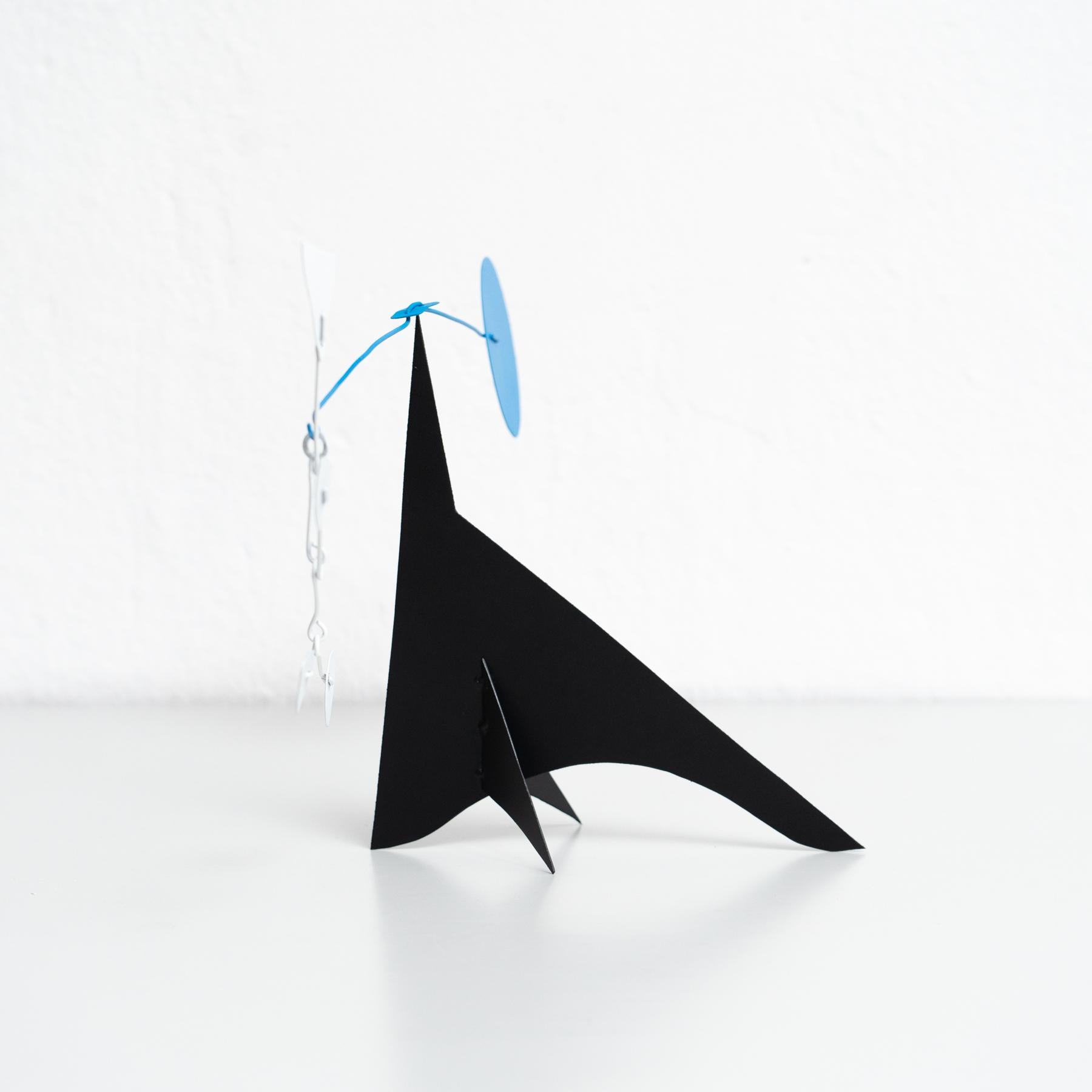 Metal Mesmerizing Kinetics: Iron Sculpture - Painted Motion and Color