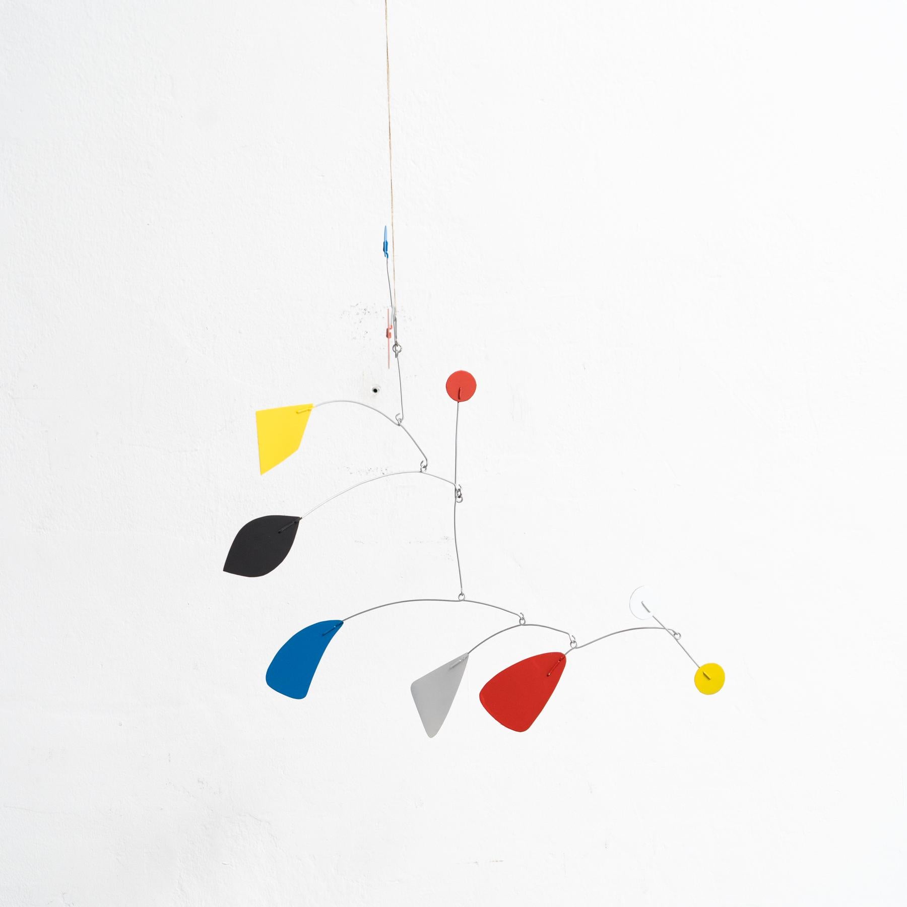 Metal Mesmerizing Kinetics: Iron Sculpture - Painted Motion and Color