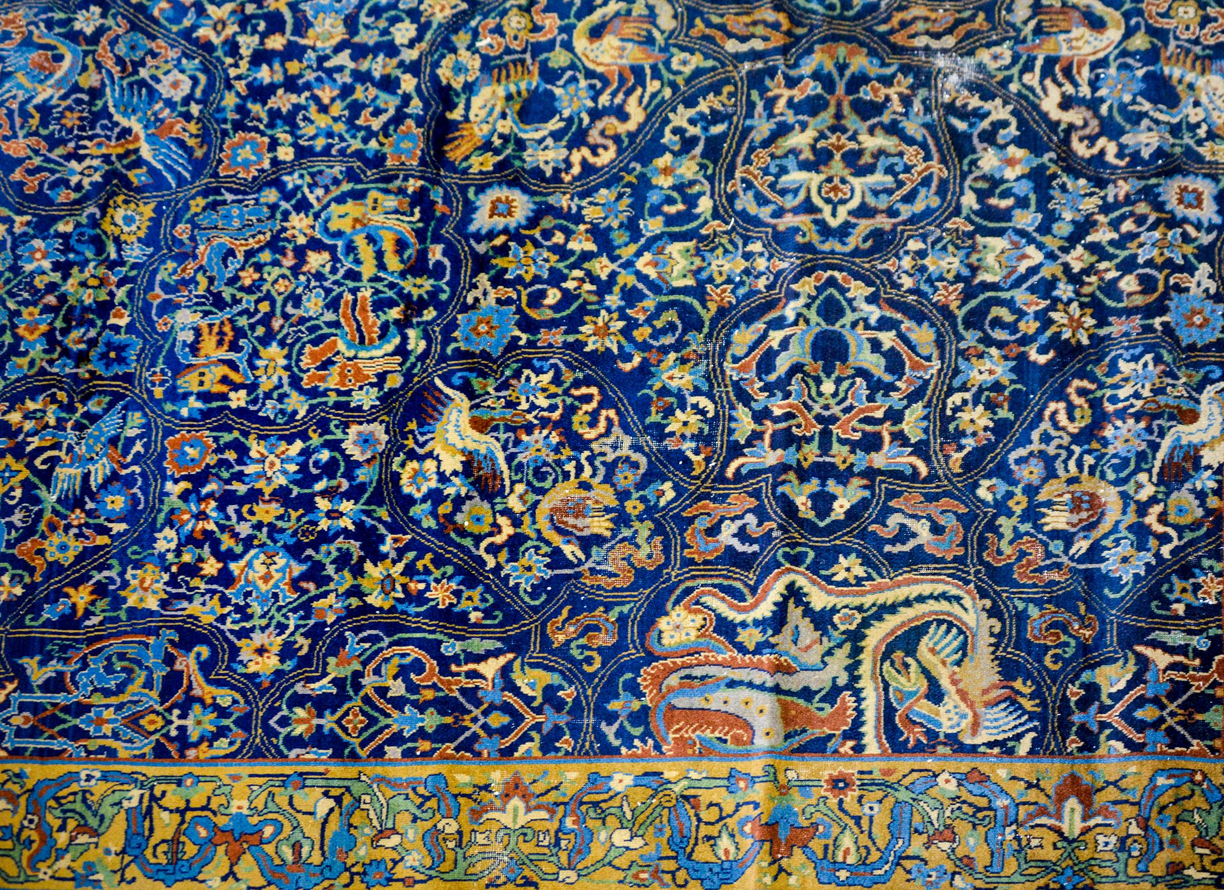 Indien Magnifique tapis Agra de la fin du XIXe siècle en vente