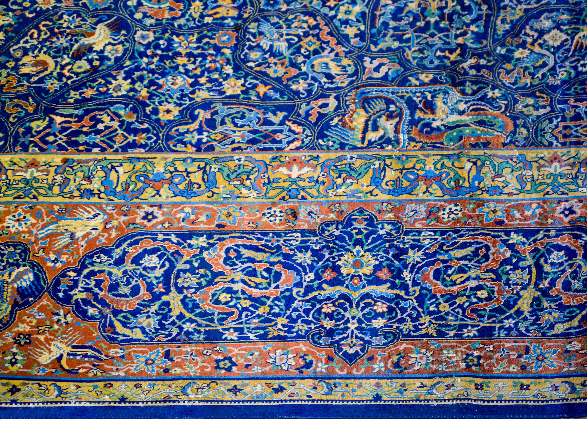 Mesmerizing Late 19th Century Agra Rug In Good Condition For Sale In Chicago, IL