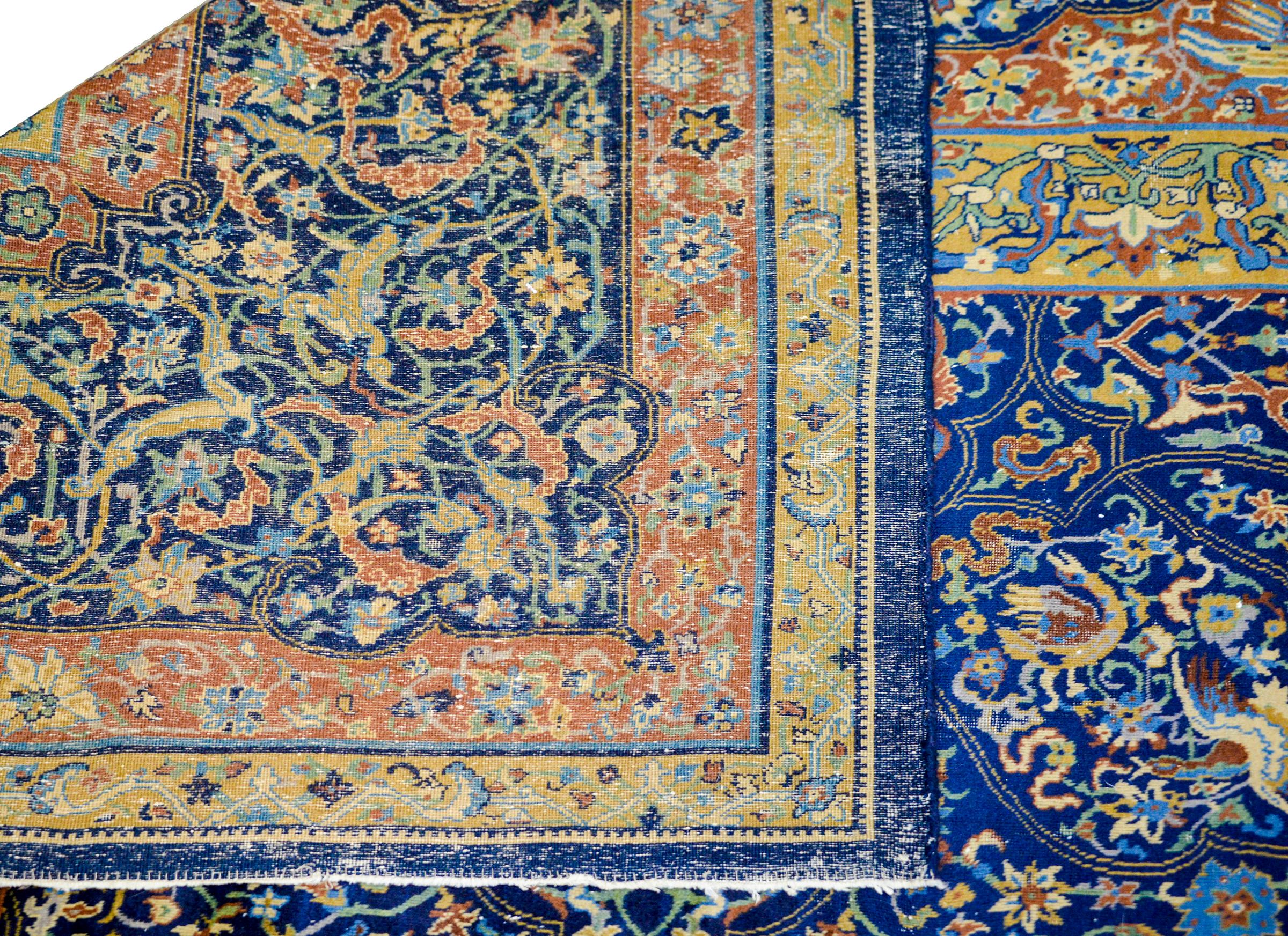 Magnifique tapis Agra de la fin du XIXe siècle en vente 1