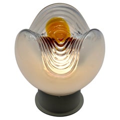 Hipnotizante Lámpara de Mesa de Cristal de Murano, Mazzega Italia Años 70