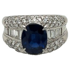 Mesmerizing Platinum 4.31 Carat Sapphire Ring