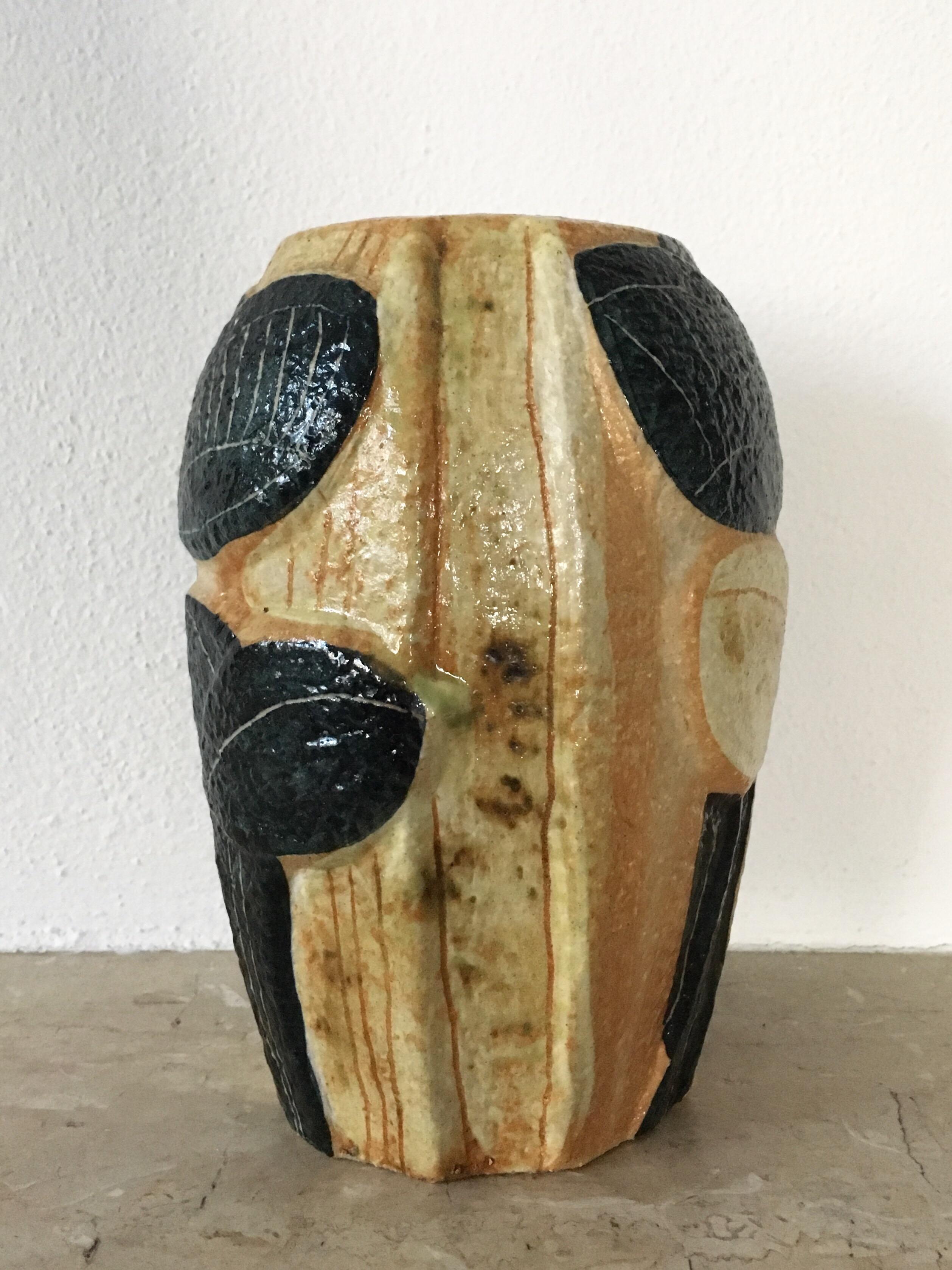 Late 20th Century Mesmerizing Scandinavian Vase by Noomi Backhausen for Soholm Pottery, 1980s