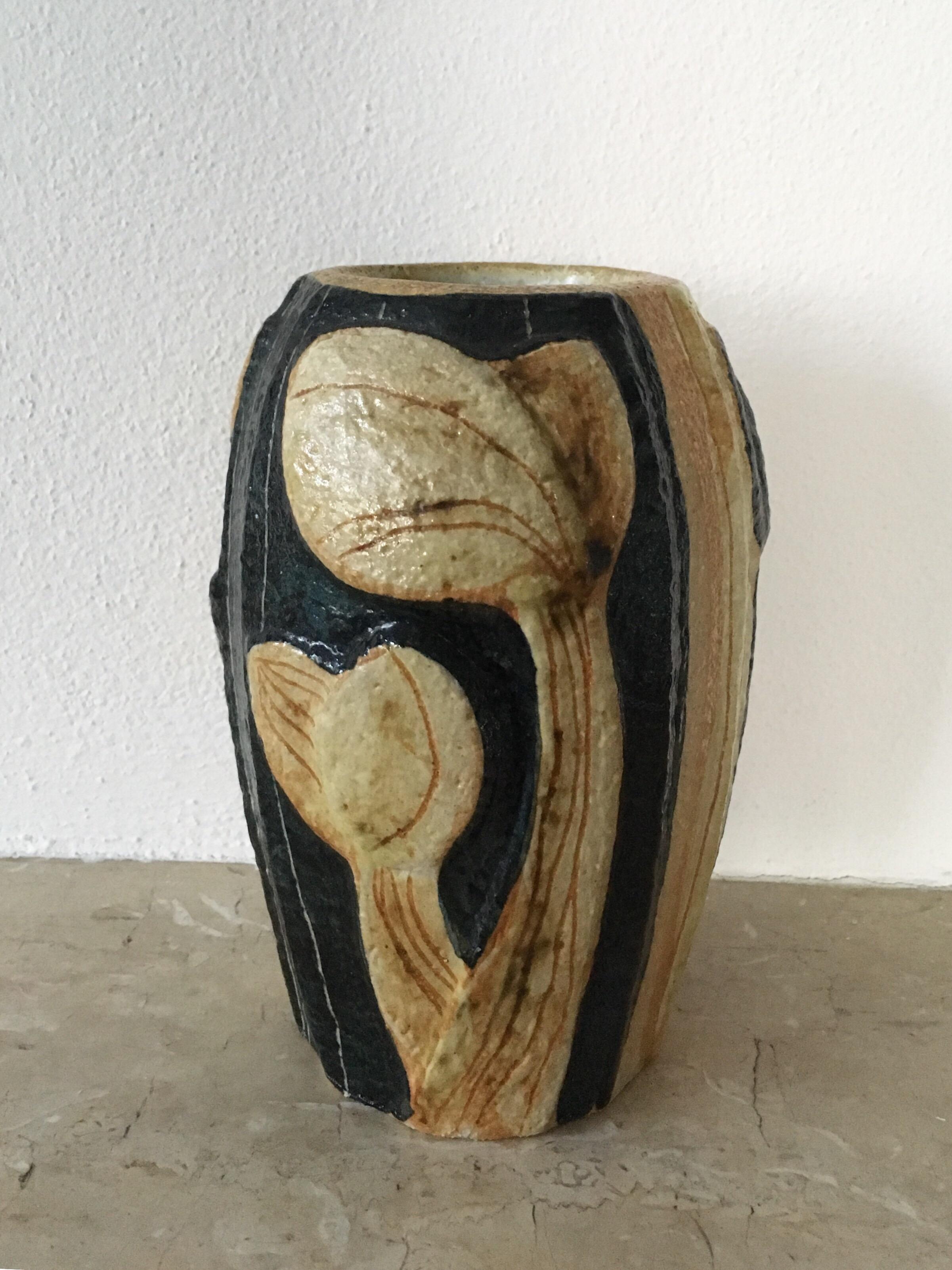Mesmerizing Scandinavian Vase by Noomi Backhausen for Soholm Pottery, 1980s 2