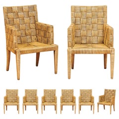 Mesmerizing Set of 8 Jean-Michel Frank Armchairs by John Hutton for Donghia