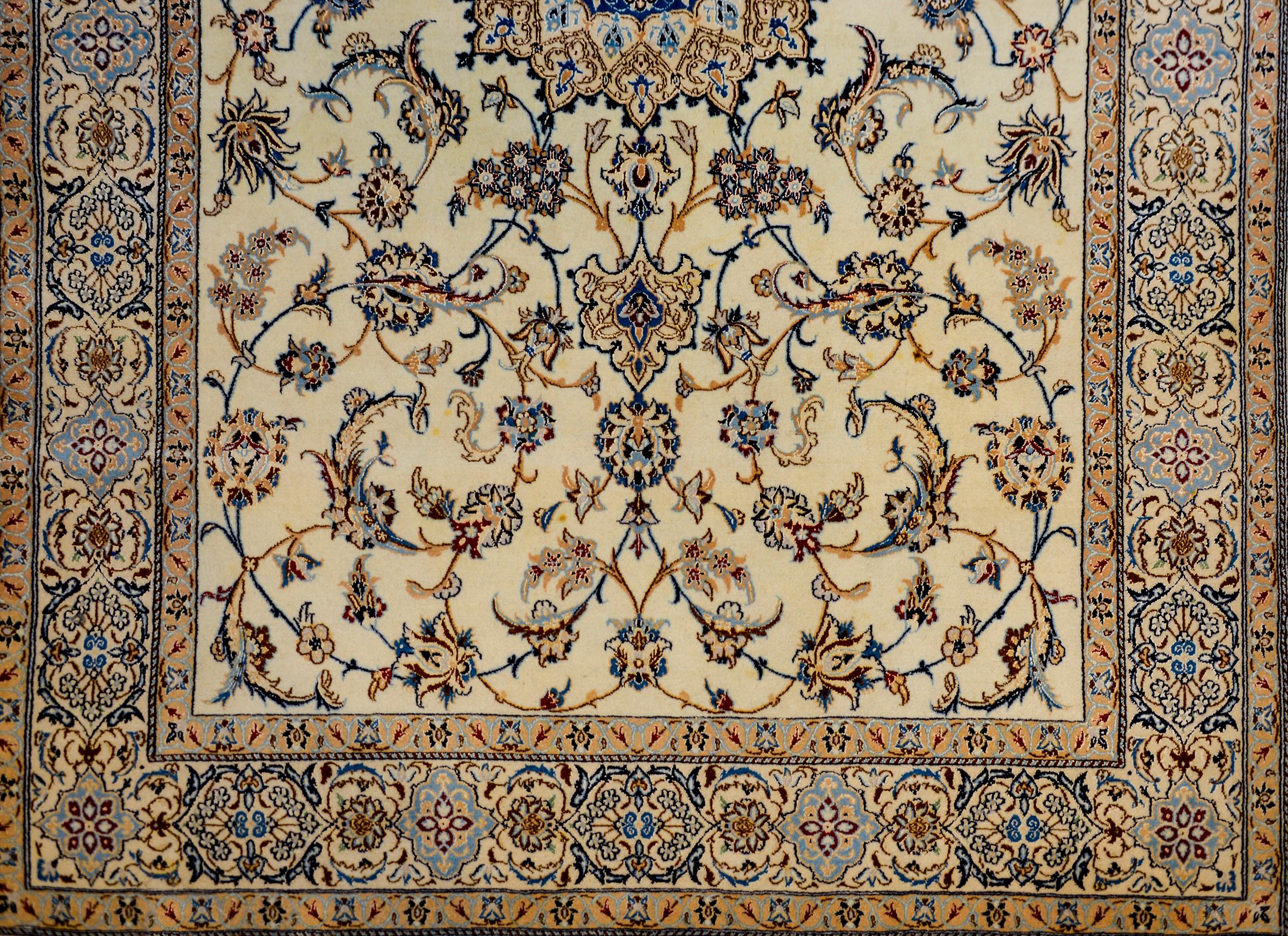 20th Century Mesmerizing Silk and Wool Isfahan Rug
