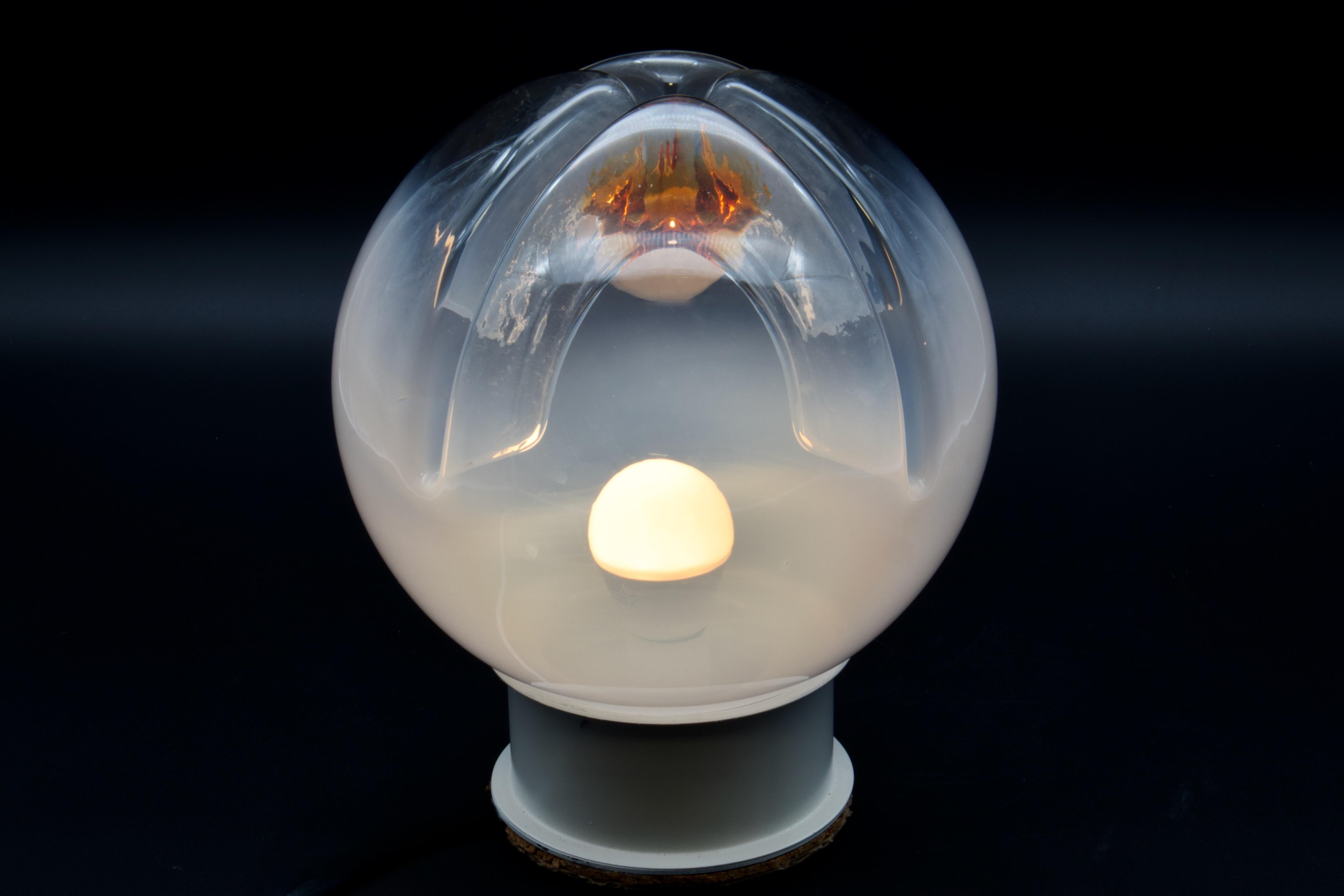 Mesmerizing Large Murano Glass Table Lamp, Mazzega Italy 1970s For Sale 4