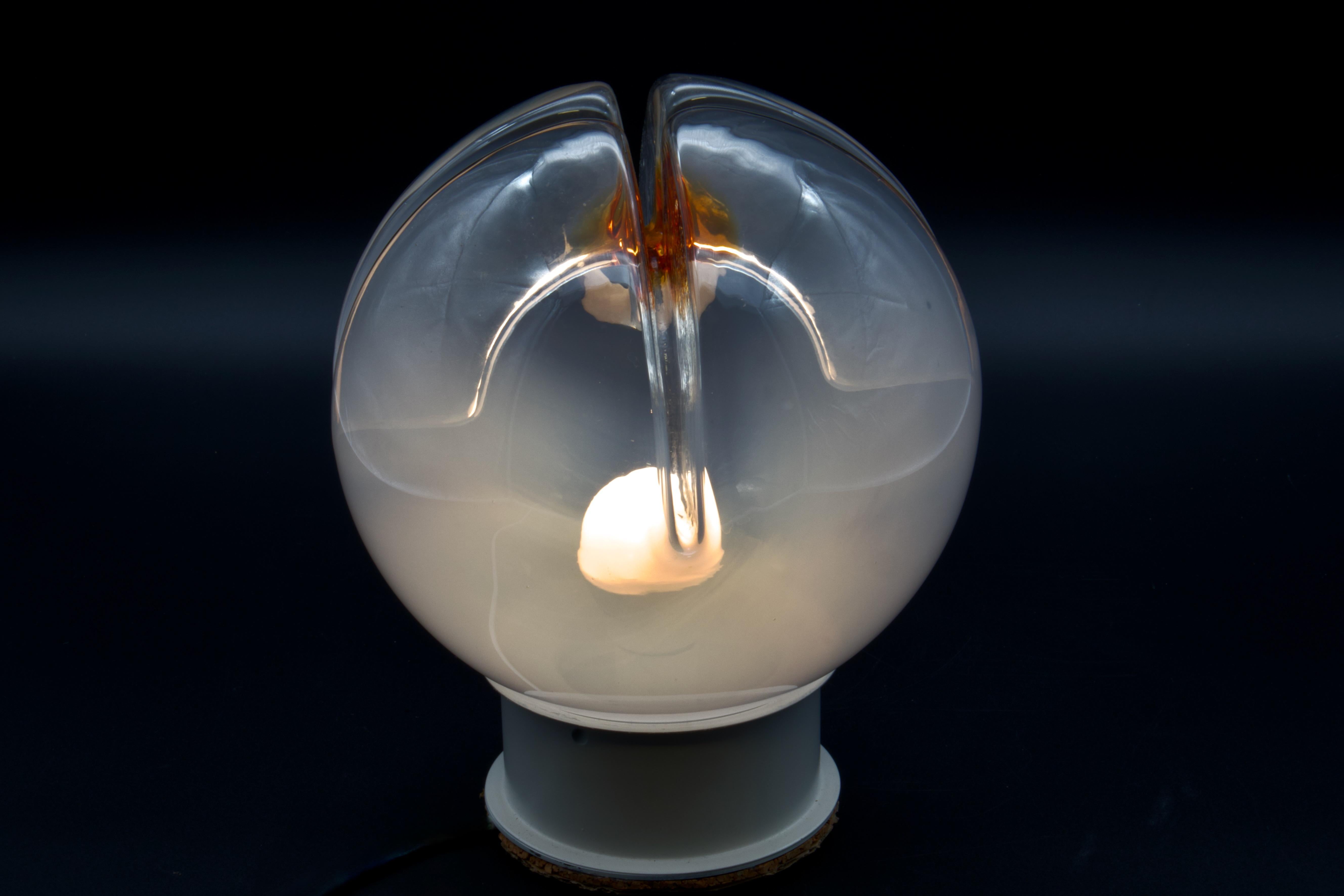 Mesmerizing Large Murano Glass Table Lamp, Mazzega Italy 1970s For Sale 5