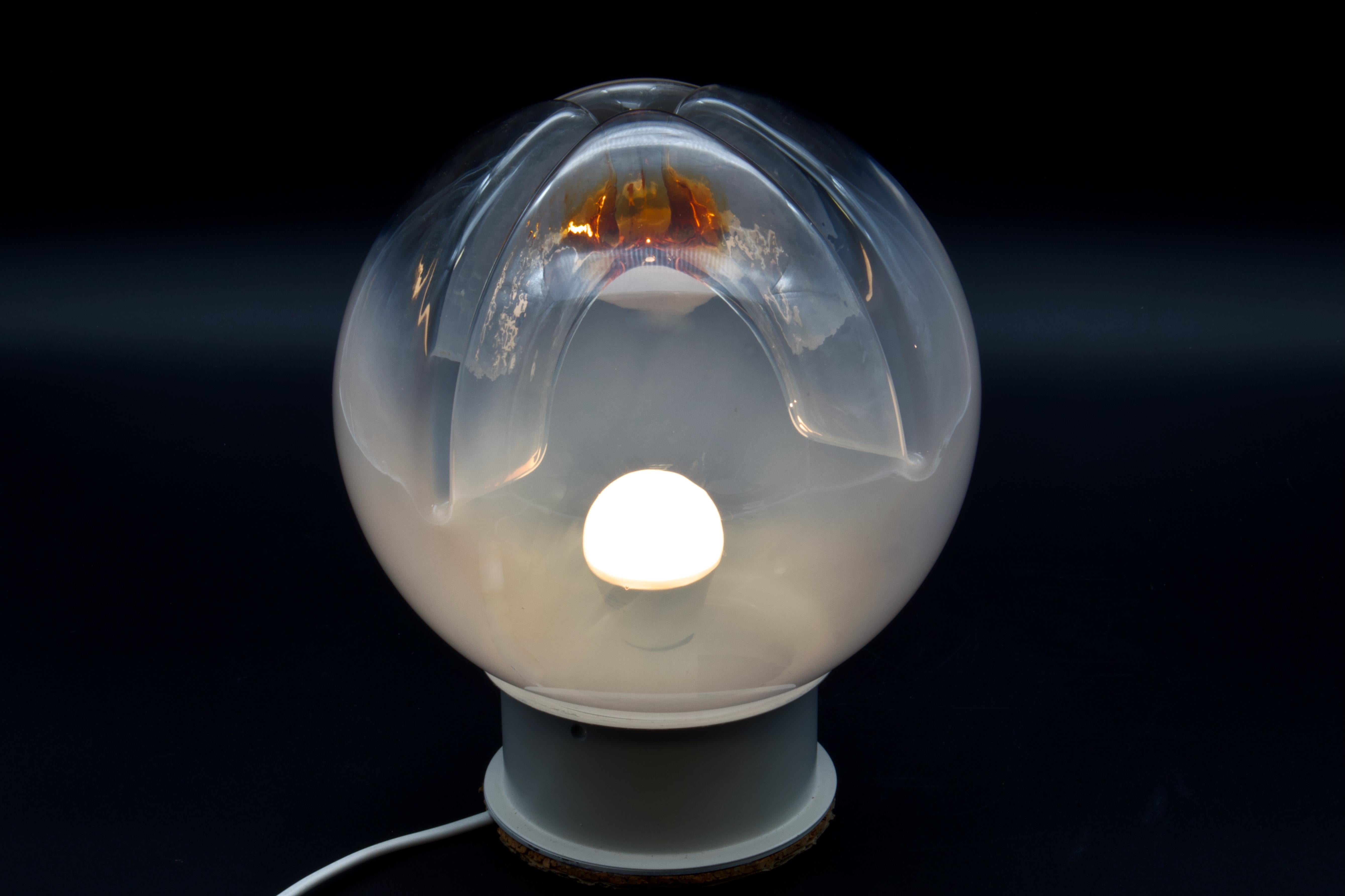 Mesmerizing Large Murano Glass Table Lamp, Mazzega Italy 1970s For Sale 6