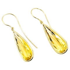 Faszinierende gelbe Beryll-Ohrringe aus exquisitem 18k Gold