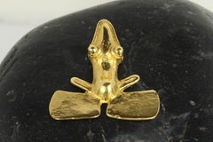 Mesoamerican Gold Frog Pendant