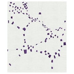 Mesola, Interesting Modern Hand Knotted Wool and Silk Rug