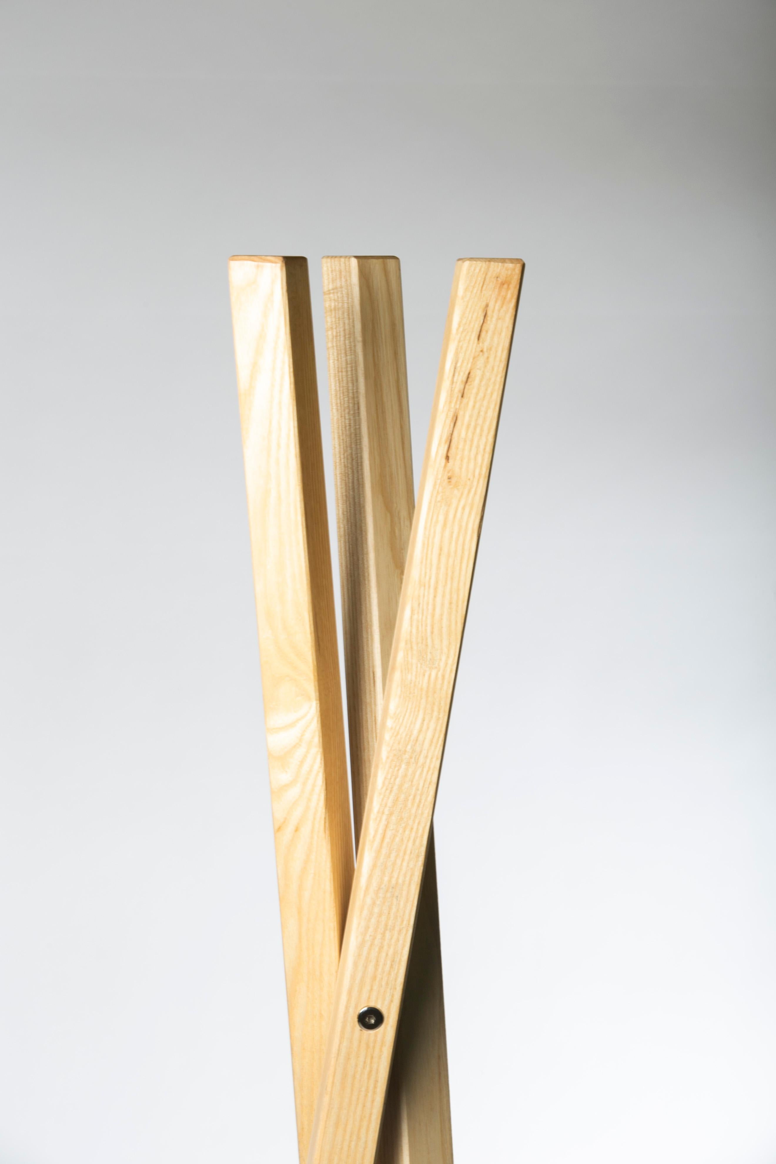 Woodwork Mesones 170, Ash Coat Stand, Contemporary Mexican Design by Juskani Alonso For Sale