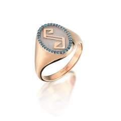 Anillo Serenidad Diamante Oro 14K Inspirado en Mesopotamia