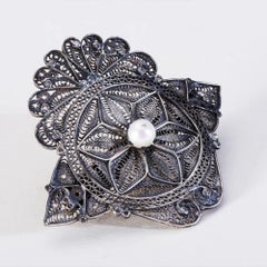 Mesopotamian Inspired Filigree Hair Barrette by Dilara Ensari