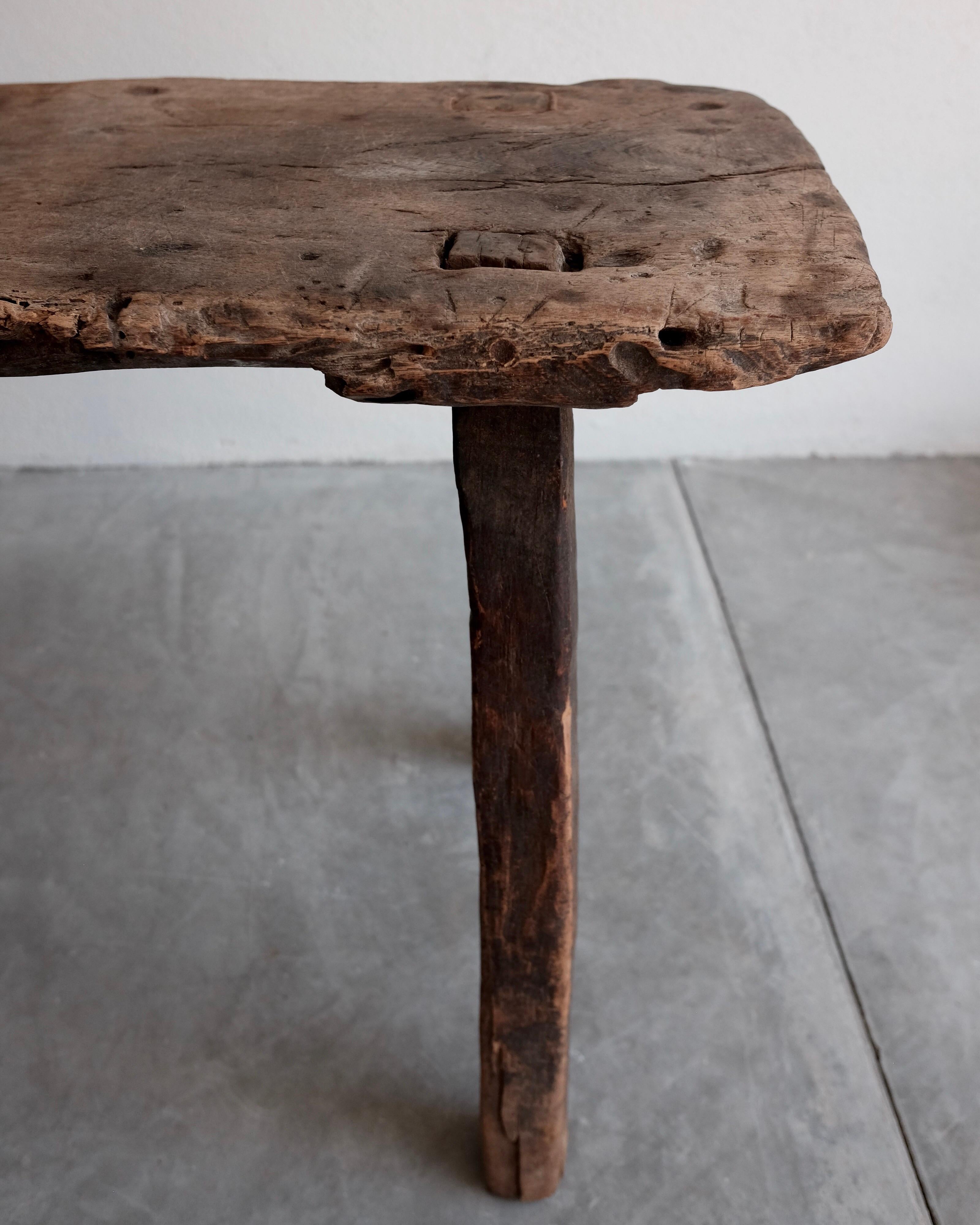 Mesquite Bench from Mexico In Distressed Condition In San Miguel de Allende, Guanajuato